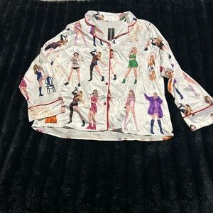 TAYLOR SWIFTS Women's Fashion Print Pajama Top and bottoms